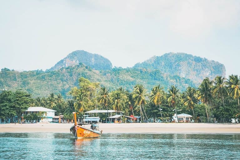 quiet beach in thailand koh lipe during low season