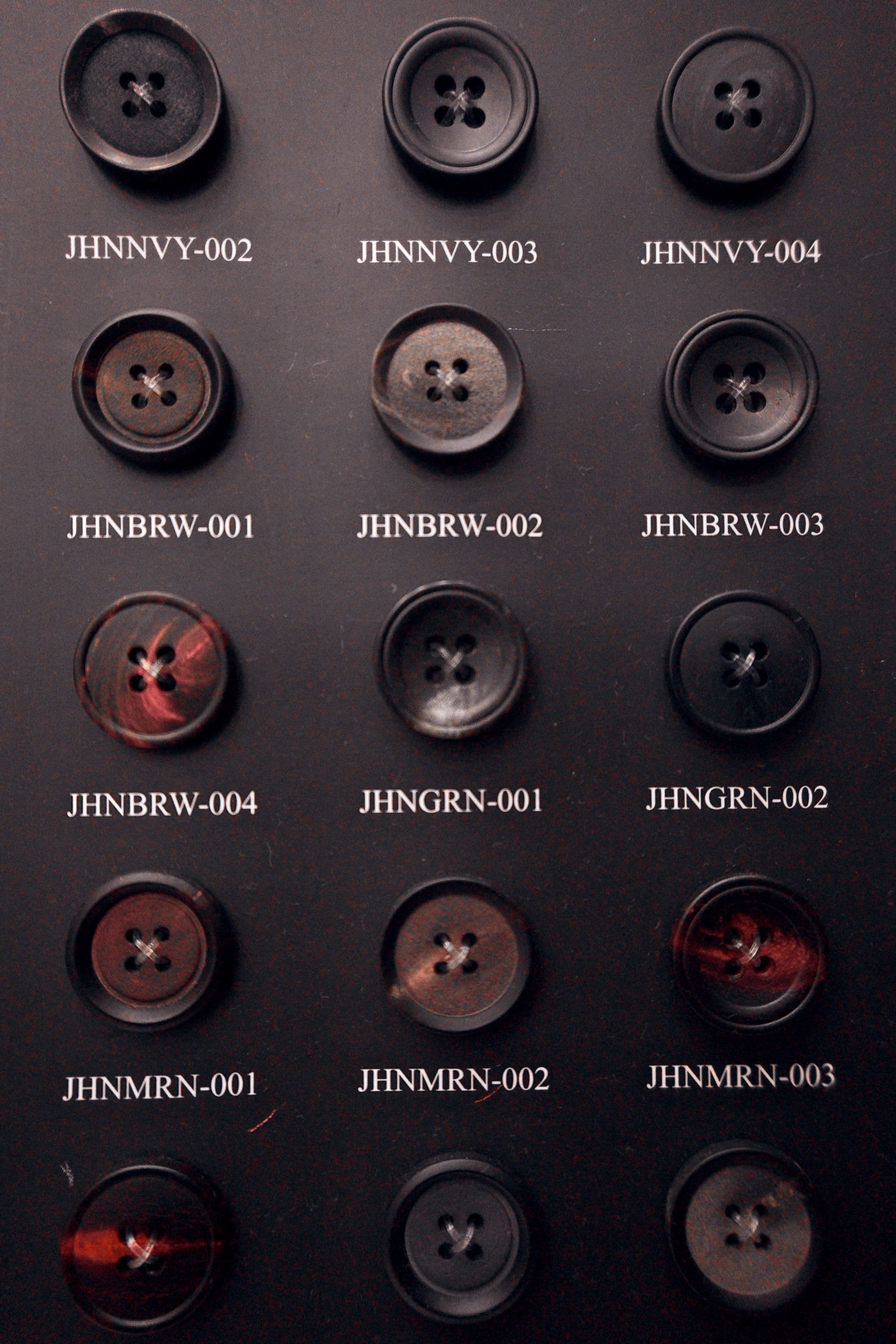 selection of buttons