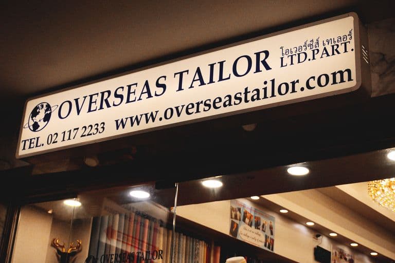 Overseas Tailors Storefront in Silom Bangkok