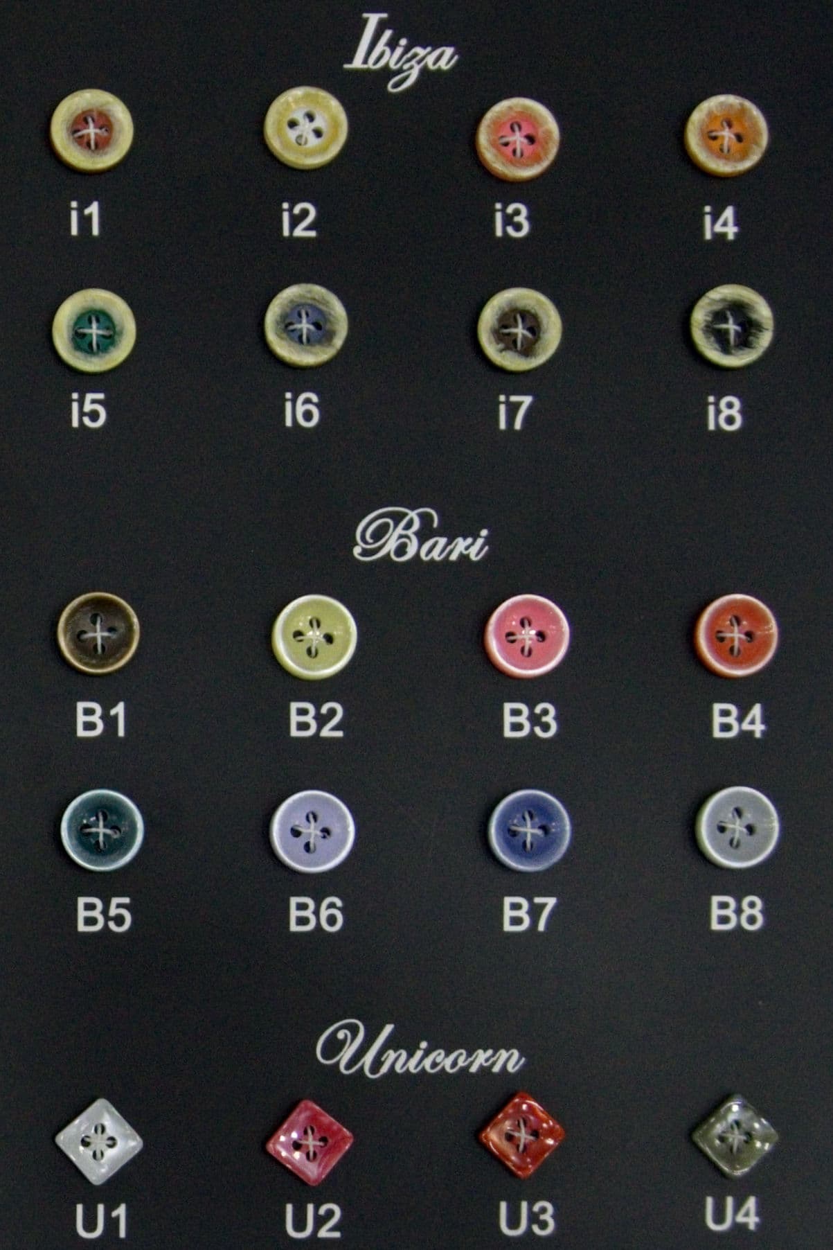 Selection of Buttons in bangkok Tailor Shop