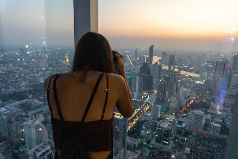 the 74th floor at the Mahanakhon skywalk in bangkok