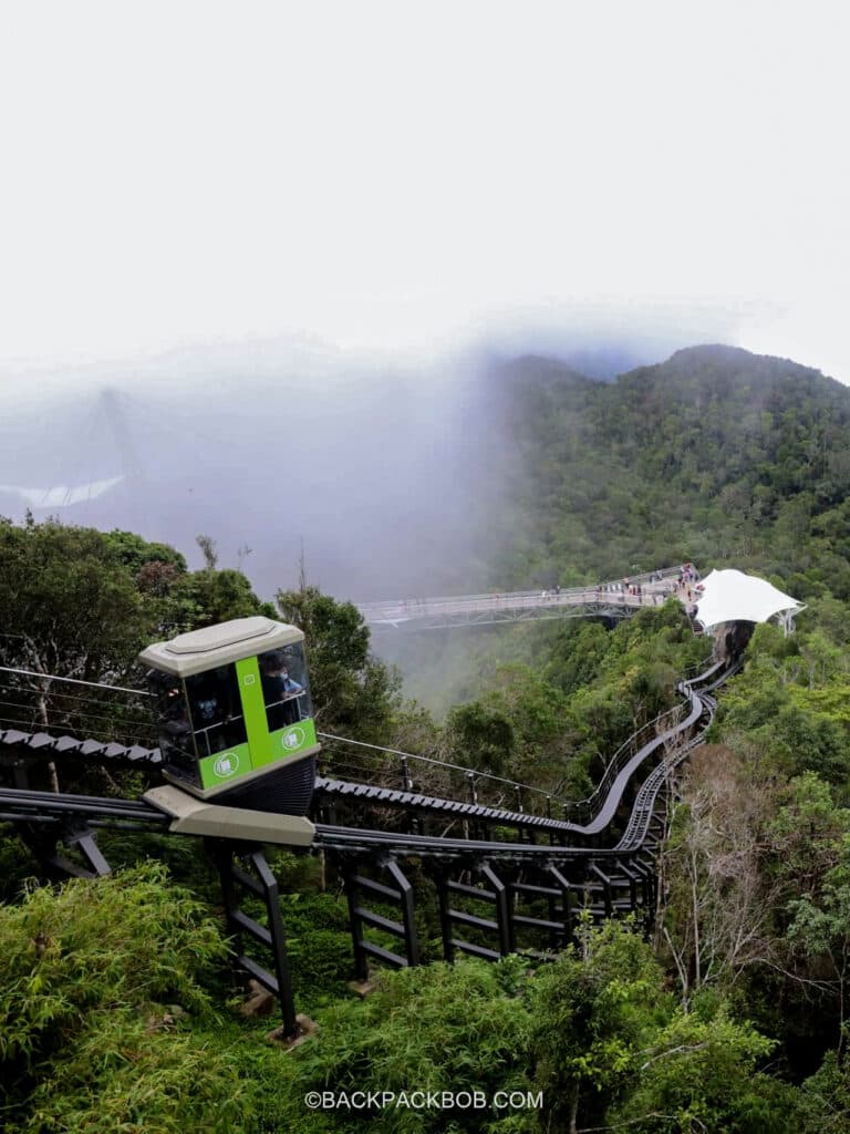 Langkawi Skyglide ride carrying passengers