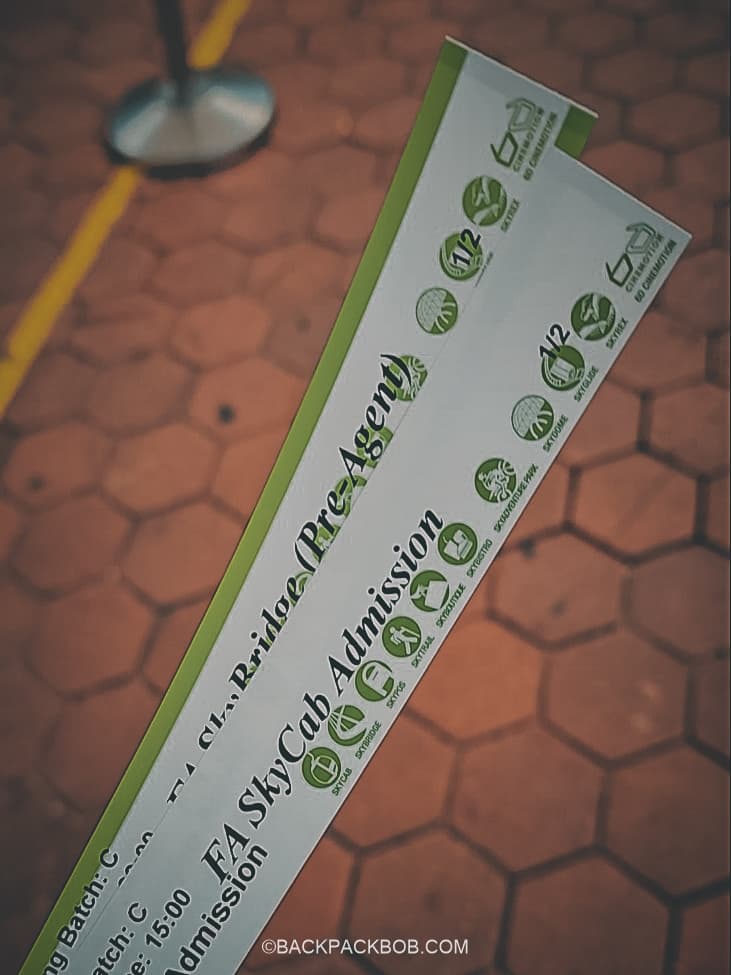 wristband tickets for the langkawi skycab and skybridge
