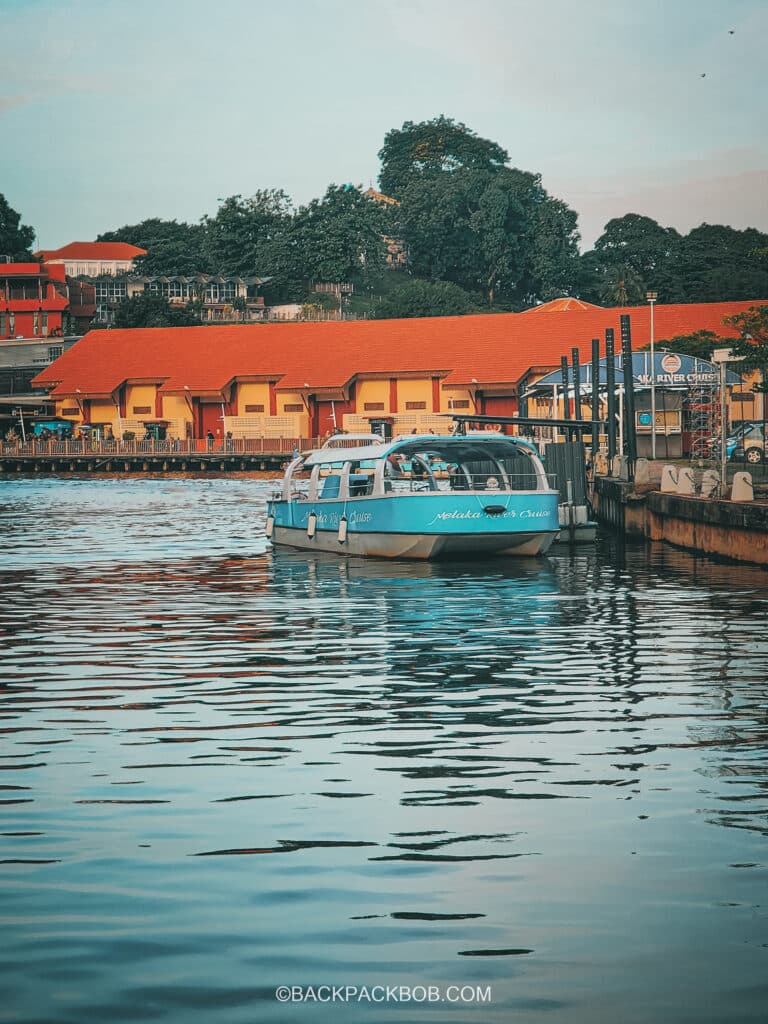 Melaka river cruise boat blue