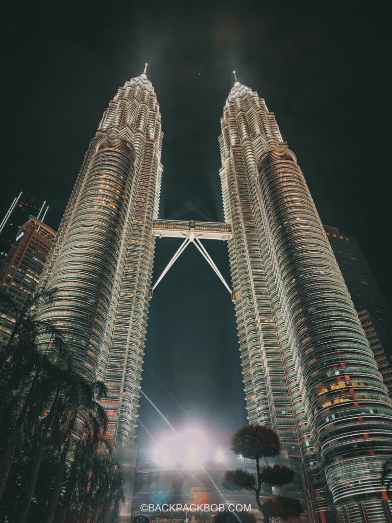 kuala twin towers at night