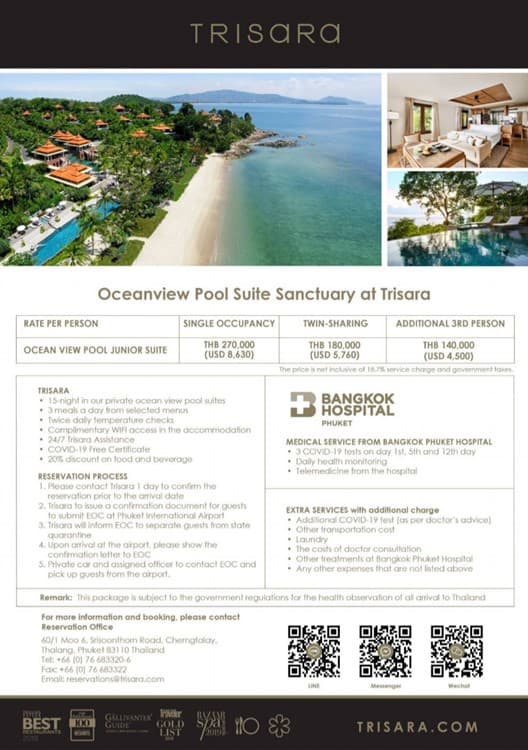 thailand covid quarentine hotels outiside of bangkok