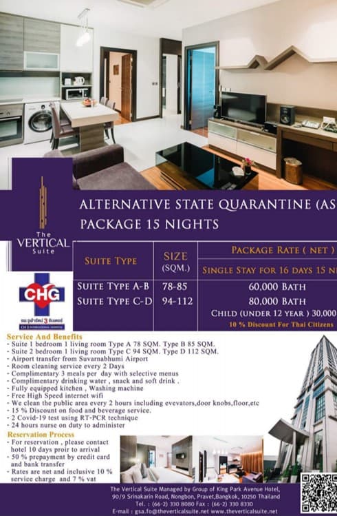 tourist quarentine hotels in thailand coronavirus covid