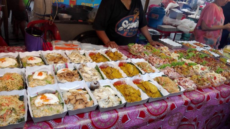 food stall at krabi wlaking street night market