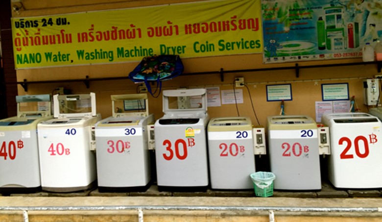 laundromat laundry machine washing machine how to wash clothes when traveling in thailand