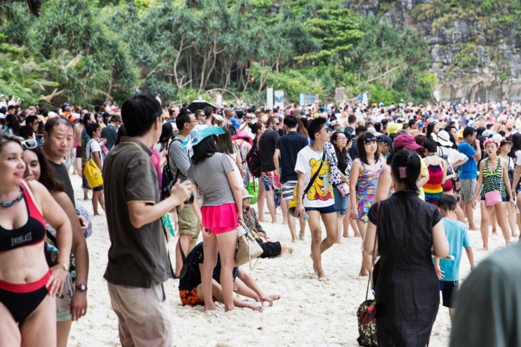 maya bay mass tourism an maya bay