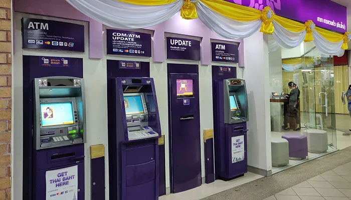 top up thai tourist sim card at ATM