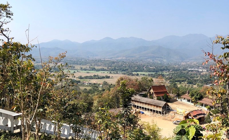 view from the top of the pai big buddha