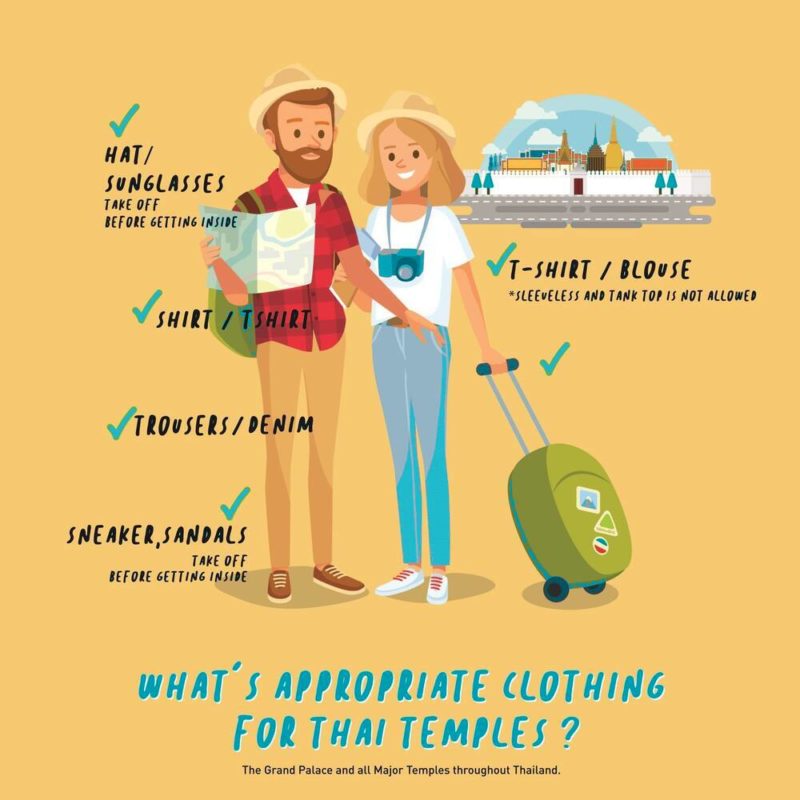 what to wear to a thai temple infographic