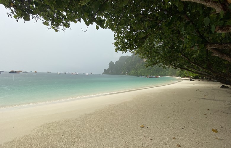 a beach on a thai island has no tourists after the thailand coronavirus lockdowns