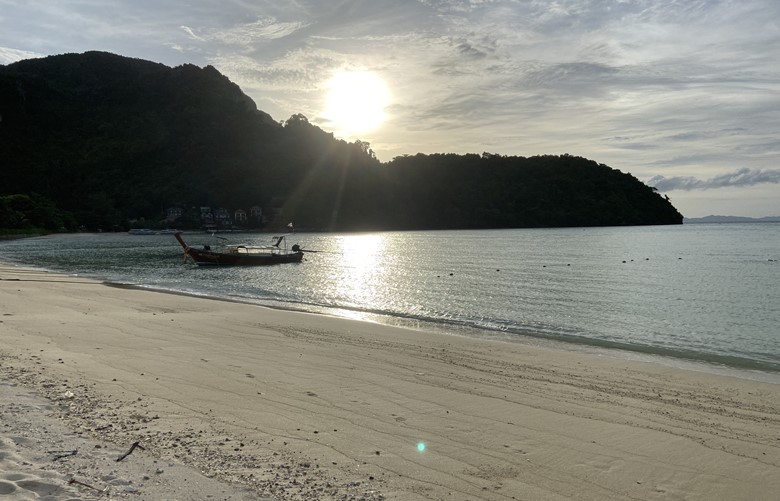 desserted beach lock down on a desert remote island coronavirus in thailand