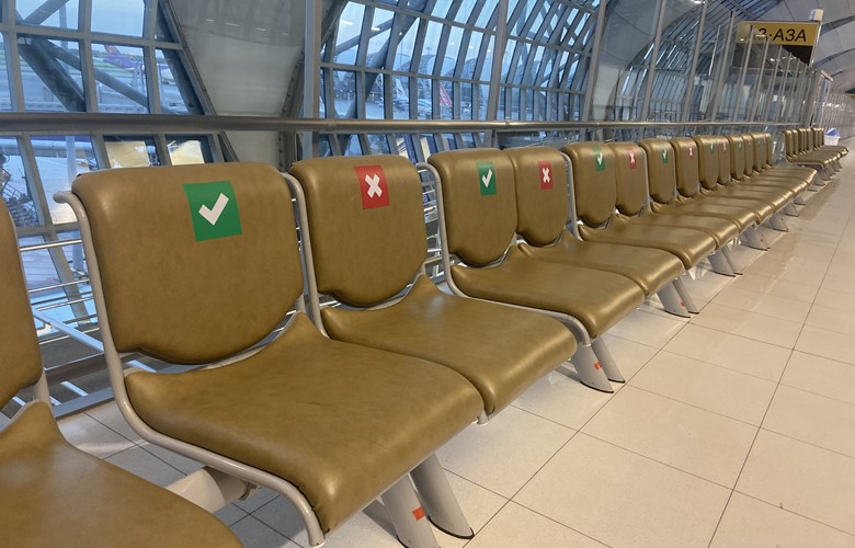 social distanced seating in bangkok airport flaying after the coronavirus what is flying like covid