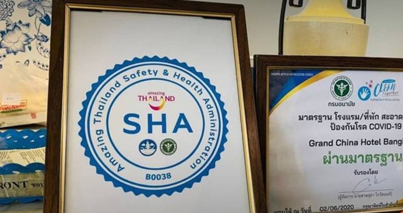 SHA award in bangkok hotel
