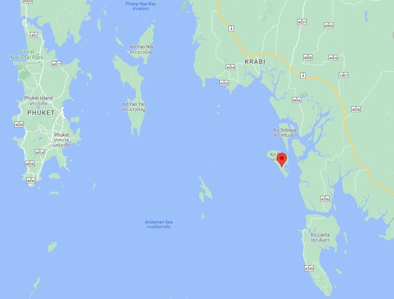 map showing koh jum location where is koh jum