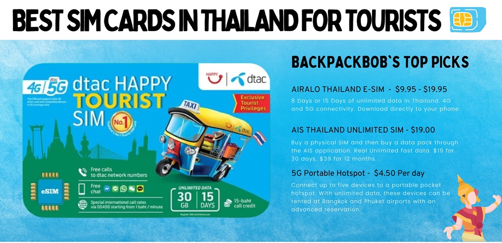 BEST SIM CARDS IN THAILAND FOR TOURISTS