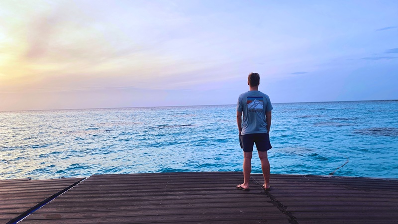 Man standing on Koh Rok Pier