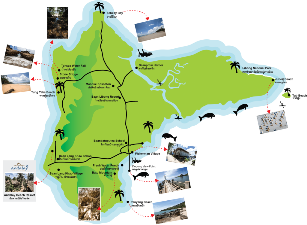 Map of Koh Libong Island