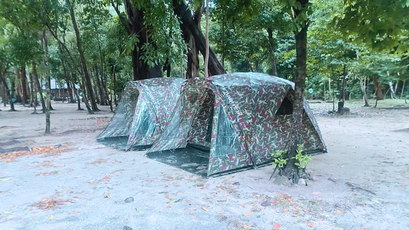 National Park Tents on Koh Rok Beach