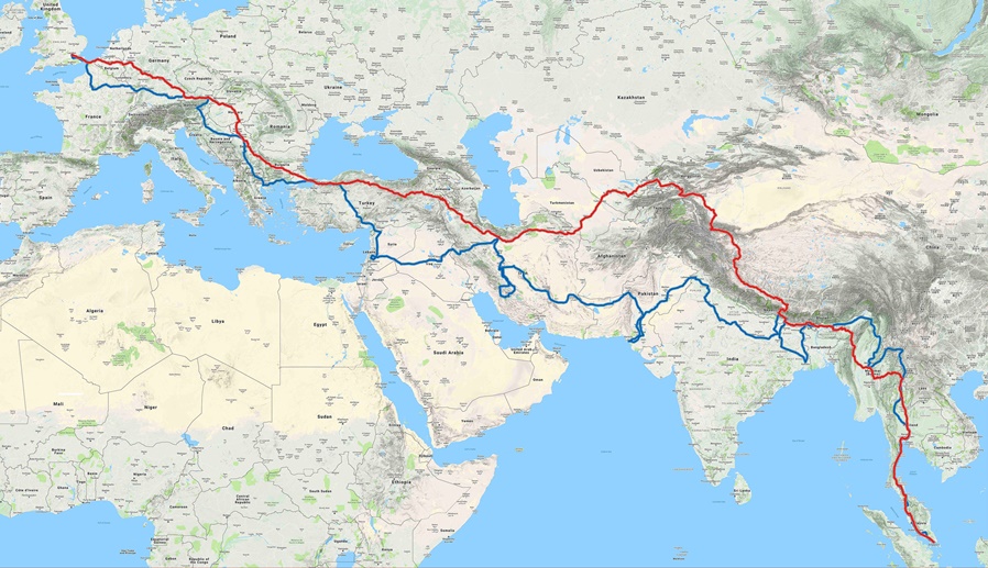 Overland from London to Singapore Bucket List