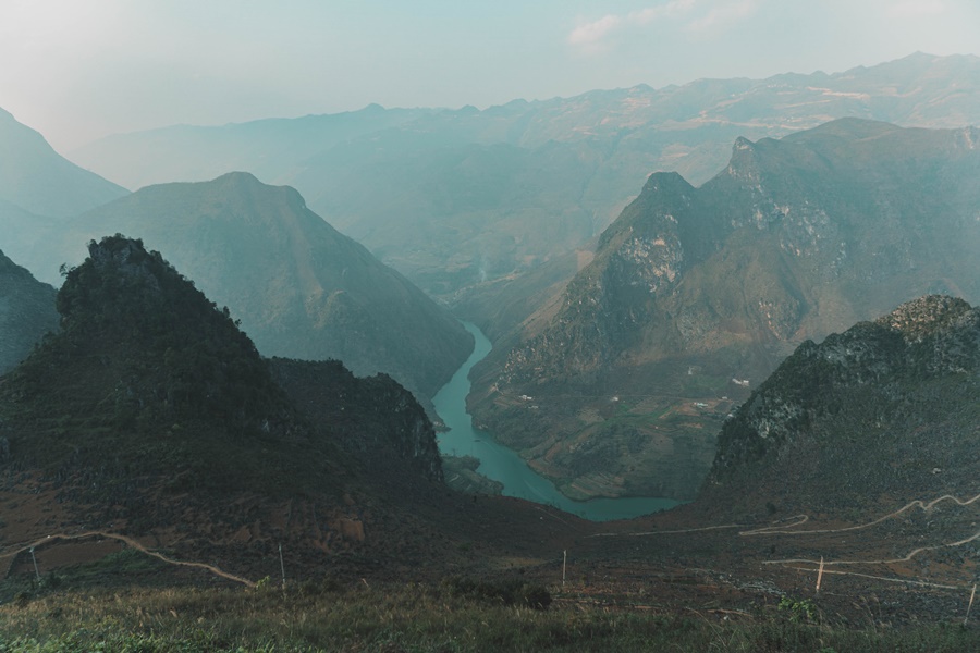 Ma Pi Leng Pass river in the ha giang loop valley