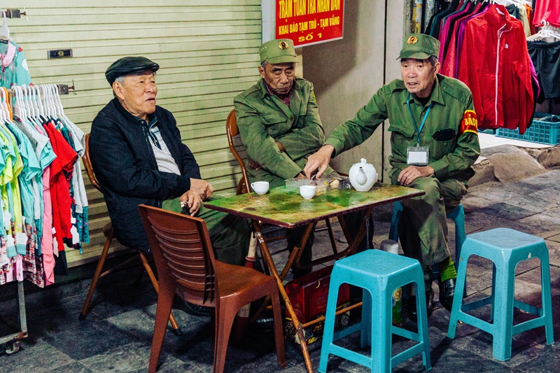 tiny chairs in Hanoi Vietnam