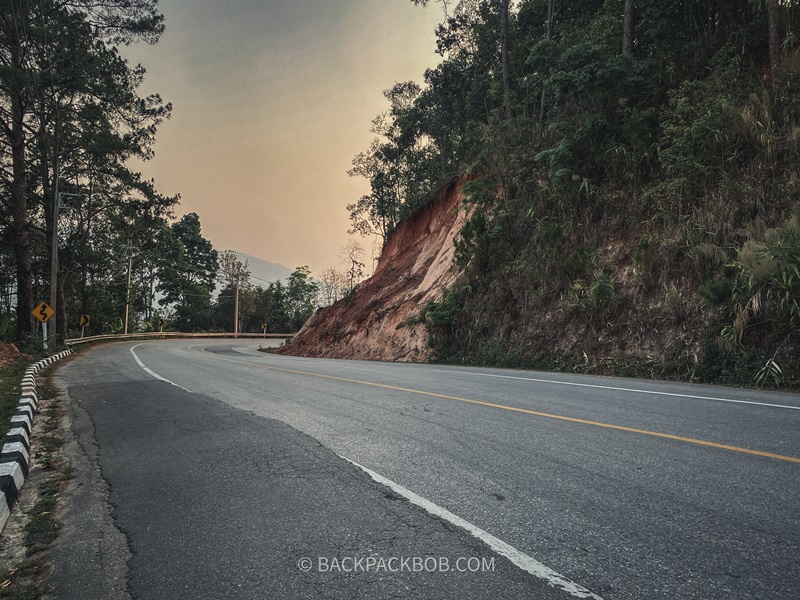 sunset time while driving from chiang mai to pai 1