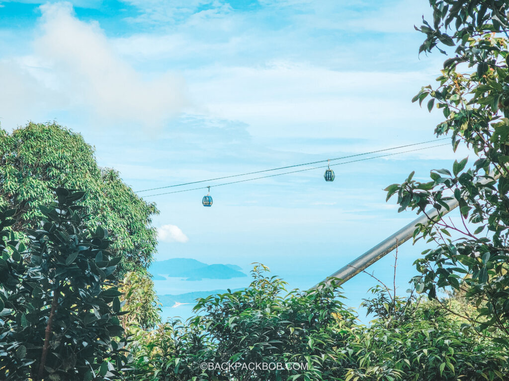 Langkawi Cable Car Over Ocean