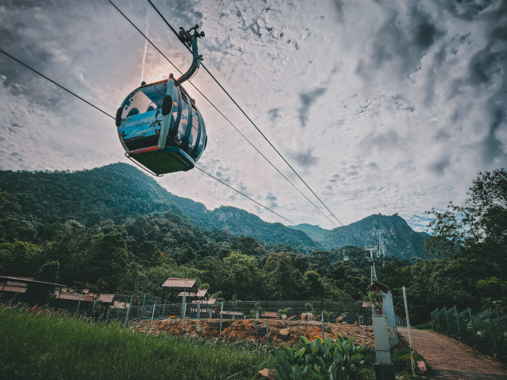 A Gondola leaving the base station at Langkawi Skycab