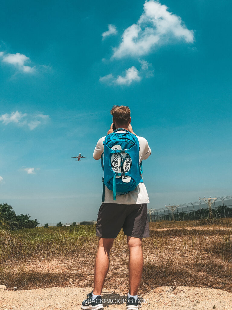 Traveling in Thailand with wearing a 30 Litre backpack on my back