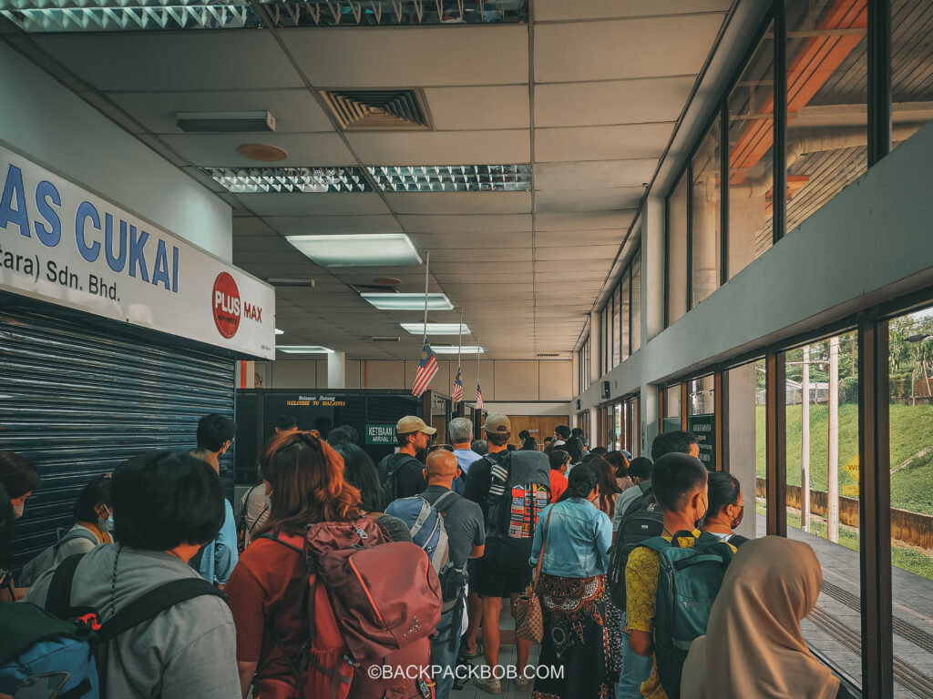 Immigration Hall at Padang Besar Station - Malaysia