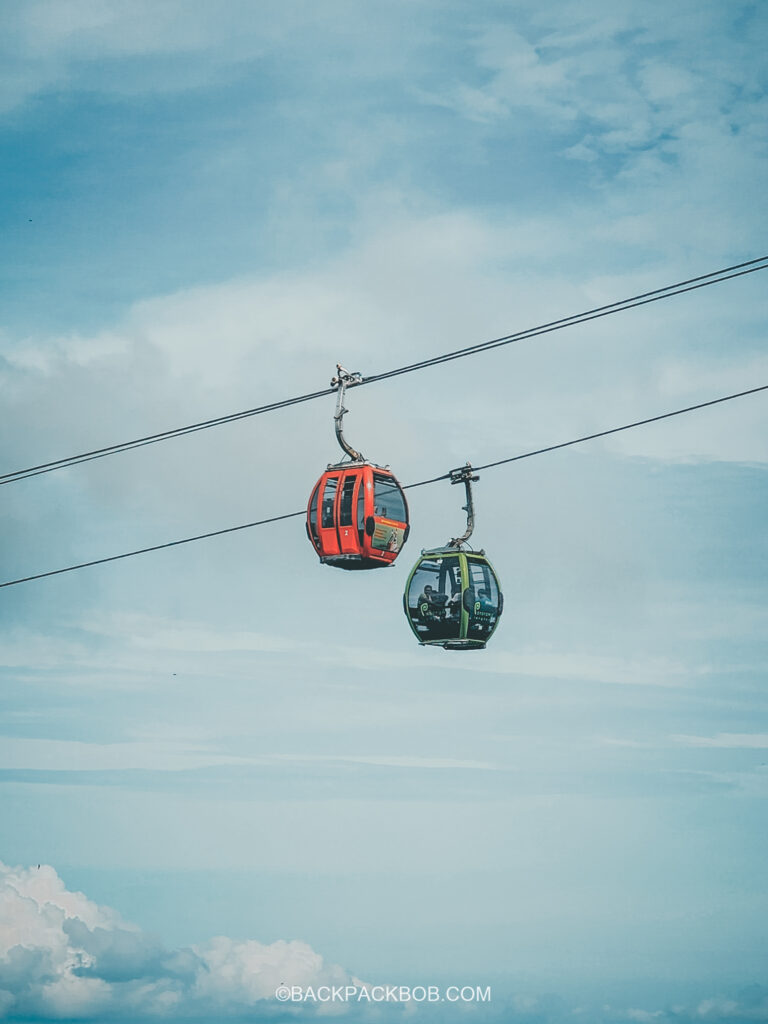 Langkawi was the first stop on our Malaysia itinerary this is a photo of the cable car