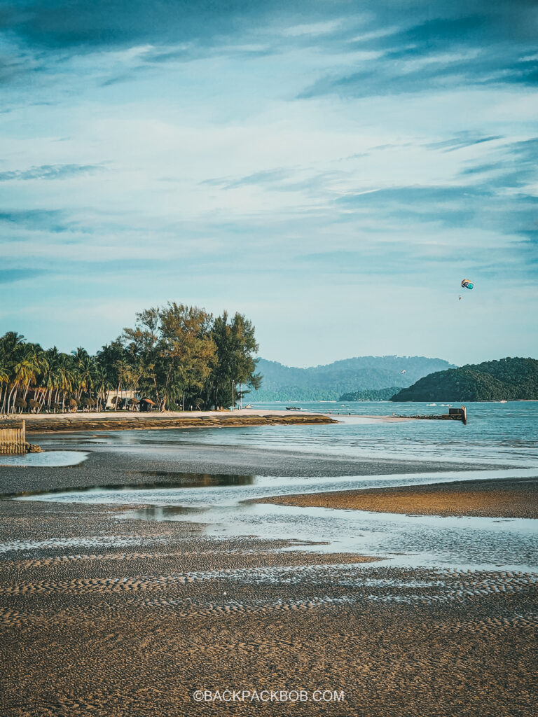 Panti Cenang Beach which is where we stayed on our Malaysia itinerary in Langkawi