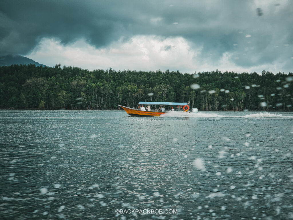 Langkawi Mangrove Tour Boat in the Rain
