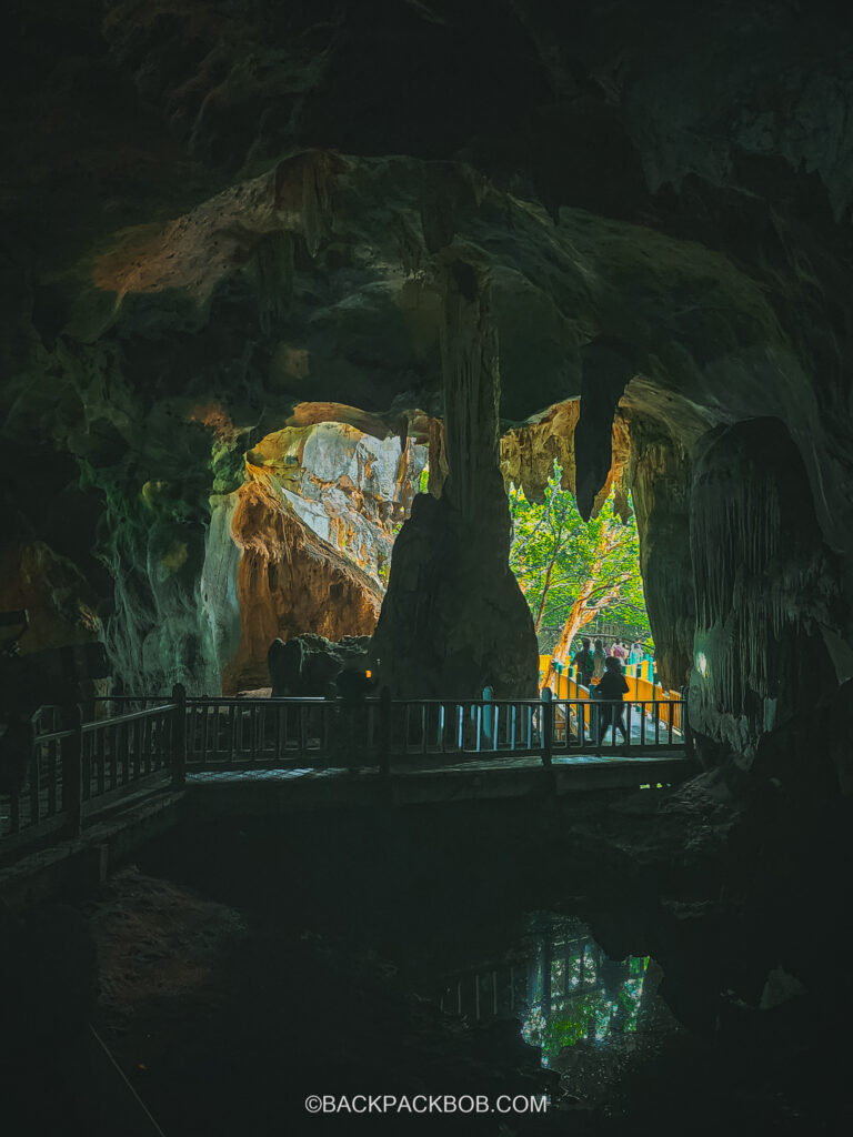 entrance to the bat cave on Langkawi tour
