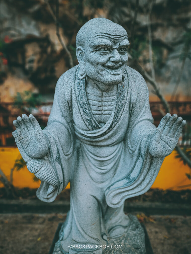 We saw this statue on our Malaysia itinerary in ipoh at the chinese sam pong temple