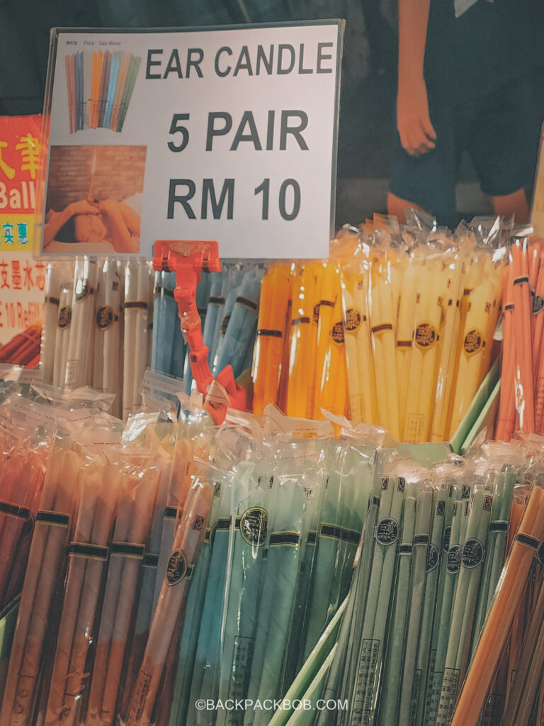 Ear candles are sold at Jonkers Market Jonkers Street Market | Jonkers Street Weekend Market | Jonkers Street Night Market | Jonkers Street Market in Melaka