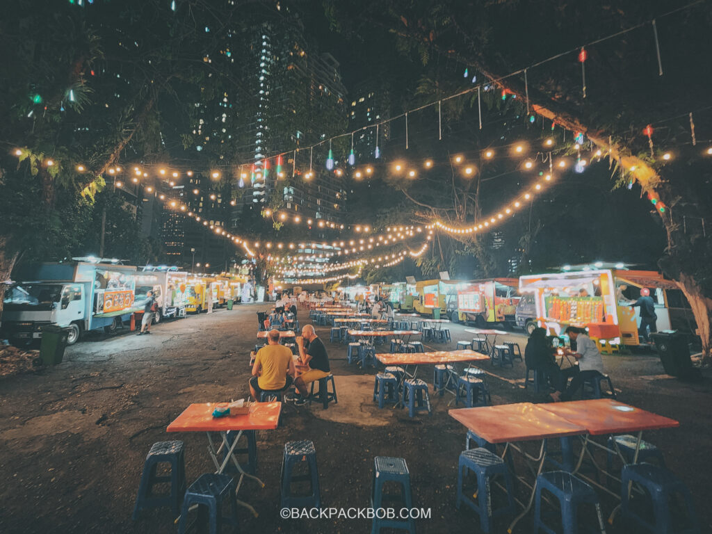 Sembang Matic Night Food Court Food Market Food Trucks Hawker Spot, Place to eat near the Petronas Kuala Lumpur Towers