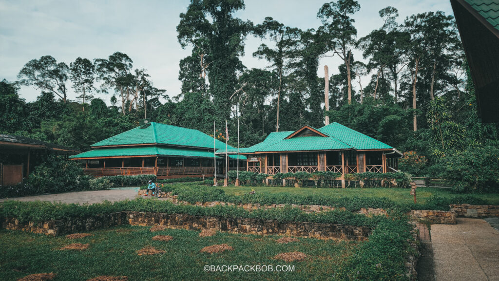 Entrance to the Sepilok Orangutan Rehabilitation Center in Sepilok Sandakan Sabah Malaysia