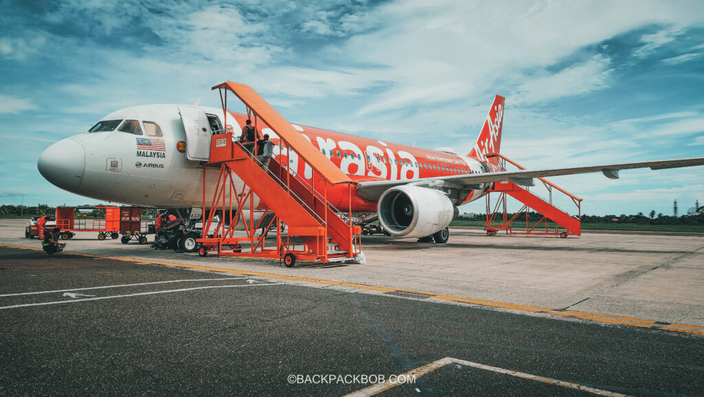 air Asia airbus traveling to Thailand, tourist on board are required to show proof of onward travel when arriving in Thailand