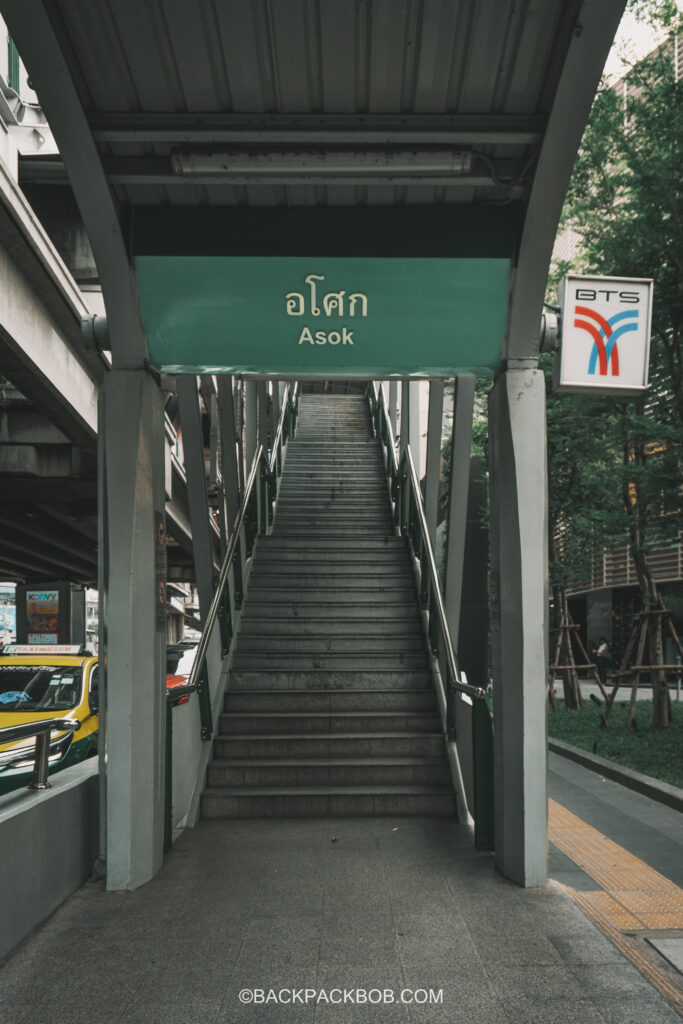 BTS Skytrain station entrance to Asok