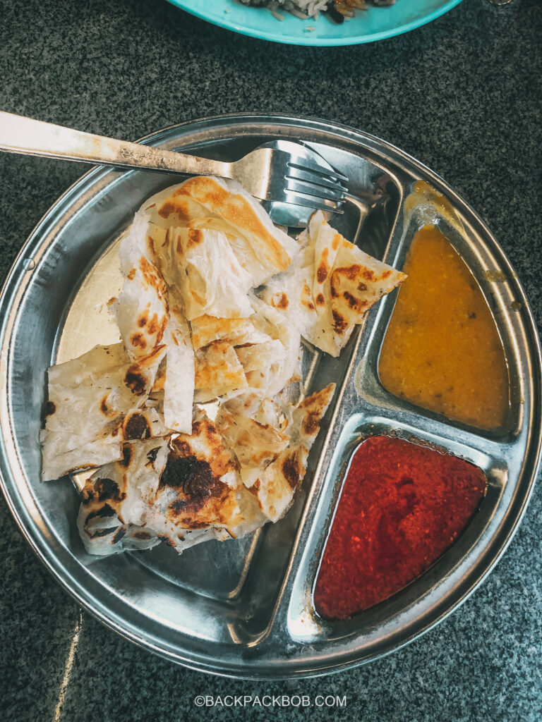 Roti Cannoli Indian Bread and sauce, in Ipoh food