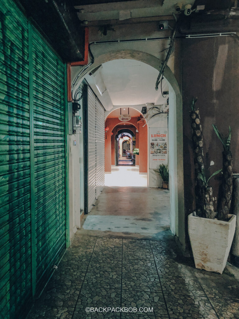 The free to visit walkway with typical malaysia style in Kuala Lumpur