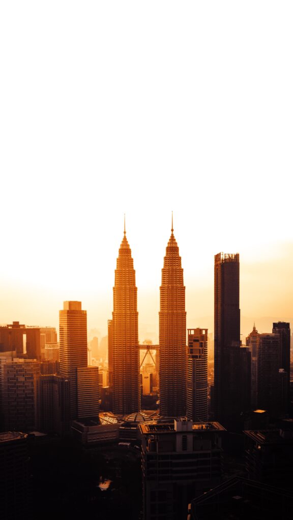 Kuala Lumper's Petronas Towers at sunrise 