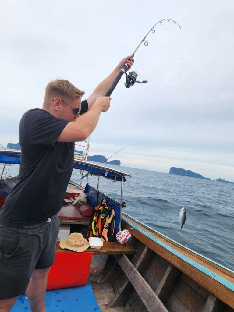 sea fishing andaman sea koh phi phi thailand