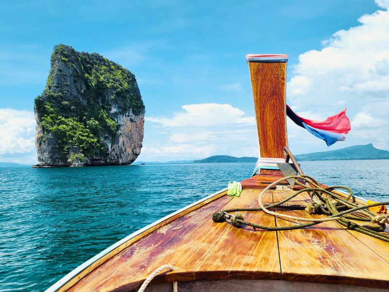 poda island approch from longtail boat 4 island tour